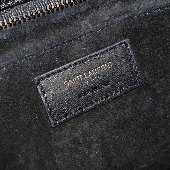 Saint Laurent Baby Cabas Handbag Enamel Black - Picture 7 of 10